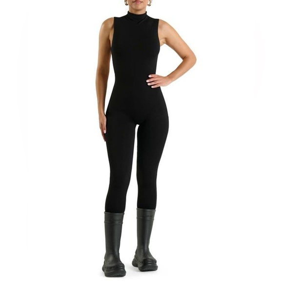 NAKED WARDROBE Black Cutout Back Jumpsuit - Picture 3 of 4